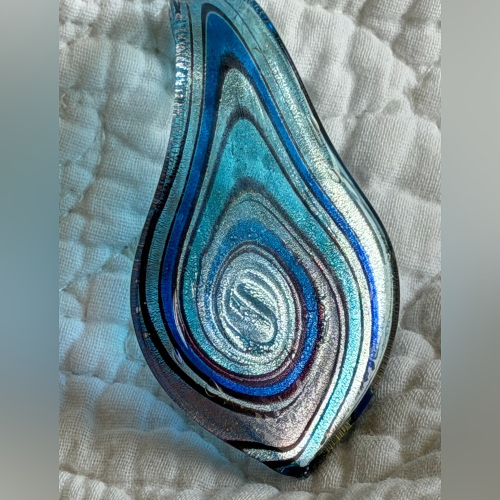 Blue glass pendant